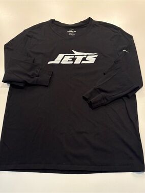 Nike Men’s Black Long-Sleeve Jets Logo Tee